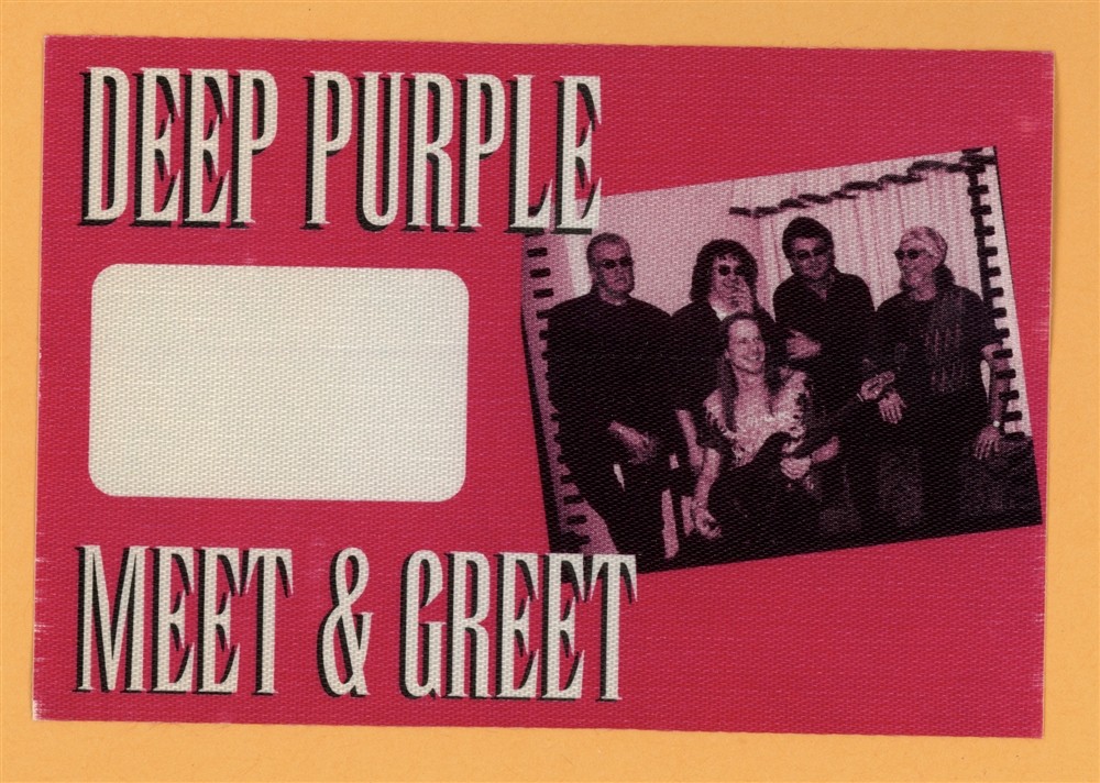 Deep Purple 2002 Bananas Concert Tour MEET & GREET Backstage Pass
