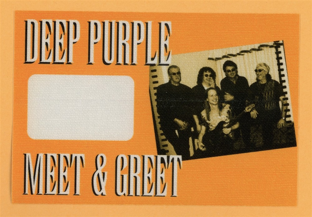Deep Purple 2002 Bananas Concert Tour MEET & GREET Backstage Pass