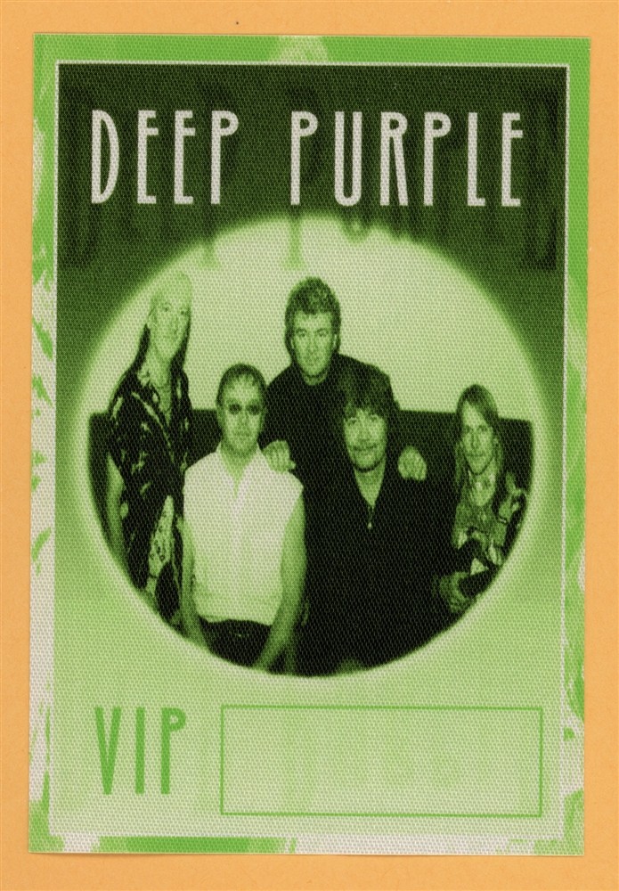 Deep Purple 2002 Bananas Concert Tour VIP Backstage Pass
