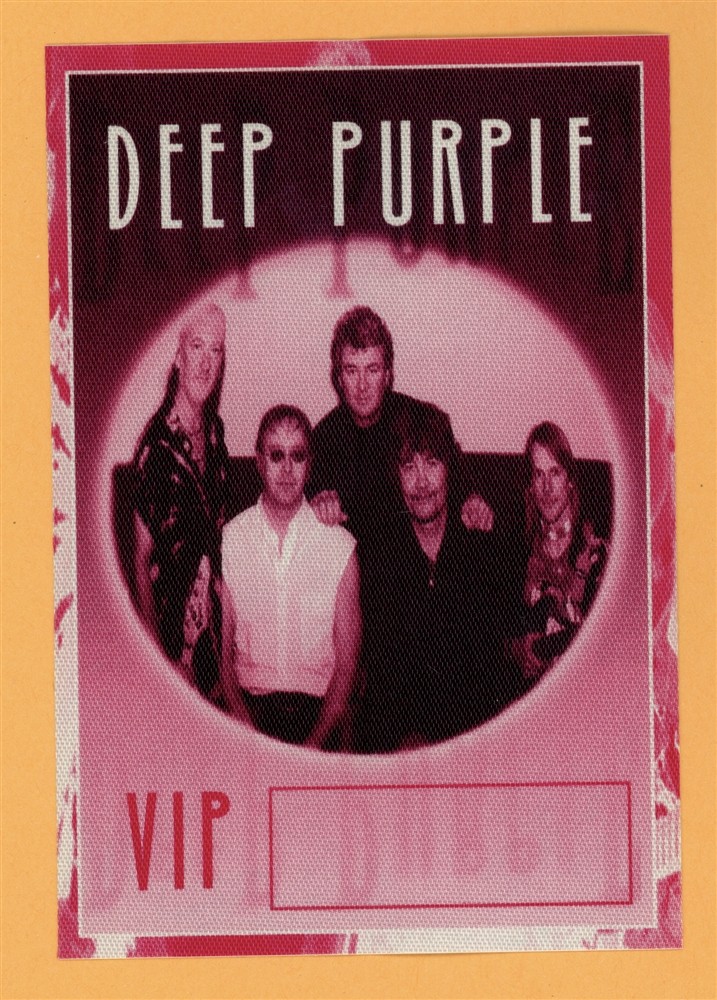 Deep Purple 2002 Bananas Concert Tour VIP Backstage Pass