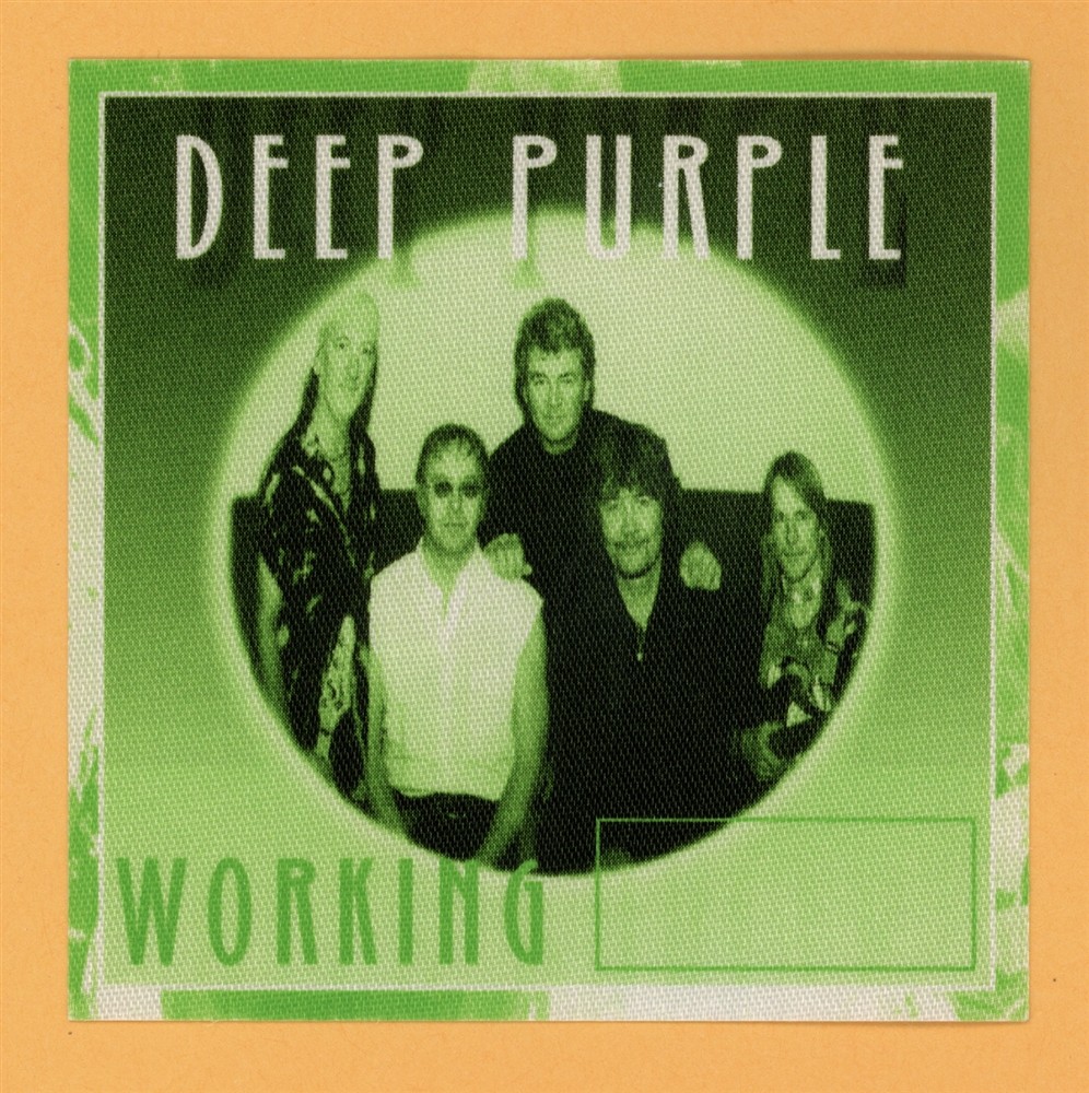 Deep Purple 2002 Bananas Concert Tour WORKING Backstage Pass