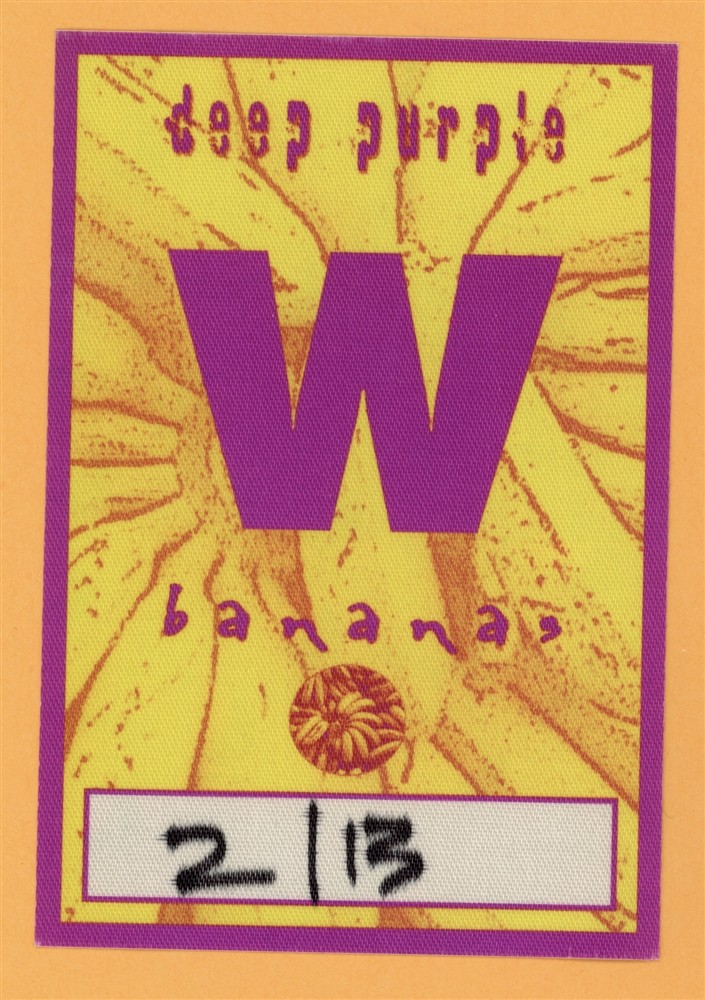 Deep Purple 2003 Bananas Concert Tour Backstage Pass