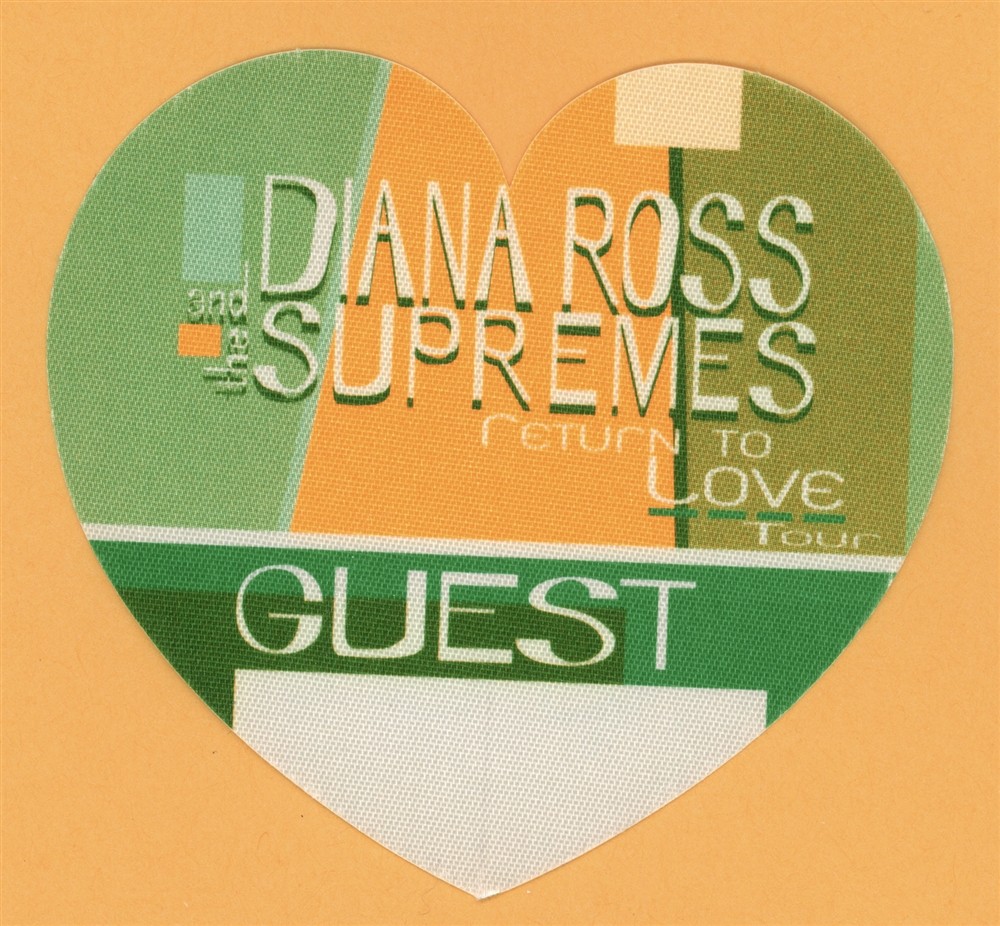 Diana Ross & The Supremes 2000 Return To Love Concert Tour GUEST Backstage Pass