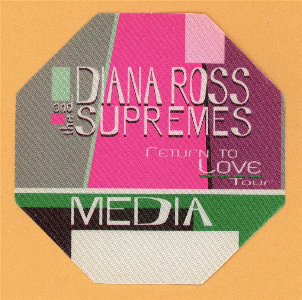 Diana Ross & The Supremes 2000 Return To Love Concert Tour MEDIA Backstage Pass