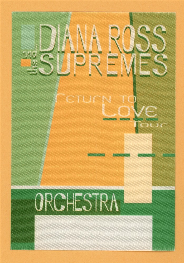 Diana Ross & The Supremes 2000 Return To Love Concert Tour ORCH Backstage Pass