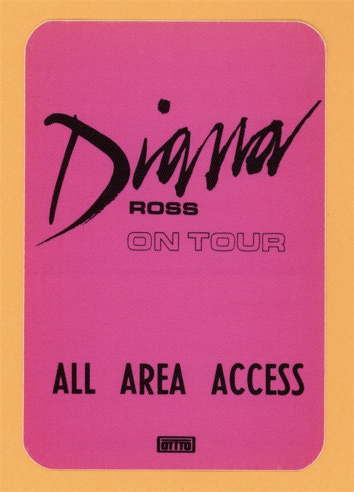 Diana Ross 1987 Red Hot Rhythm & Blues Concert Tour AAA Backstage Pass