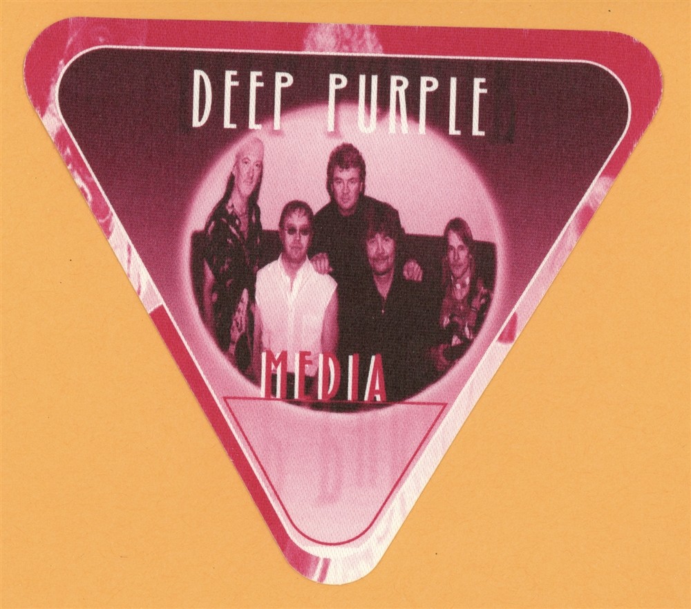 Deep Purple 2002 Bananas Concert Tour MEDIA Backstage Pass
