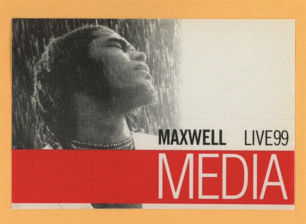 Maxwell 1999 Embrya Concert Tour MEDIA Backstage Pass
