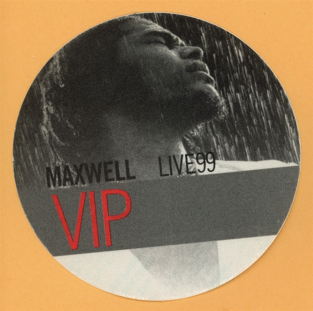 Maxwell 1999 Embrya Concert Tour VIP Backstage Pass