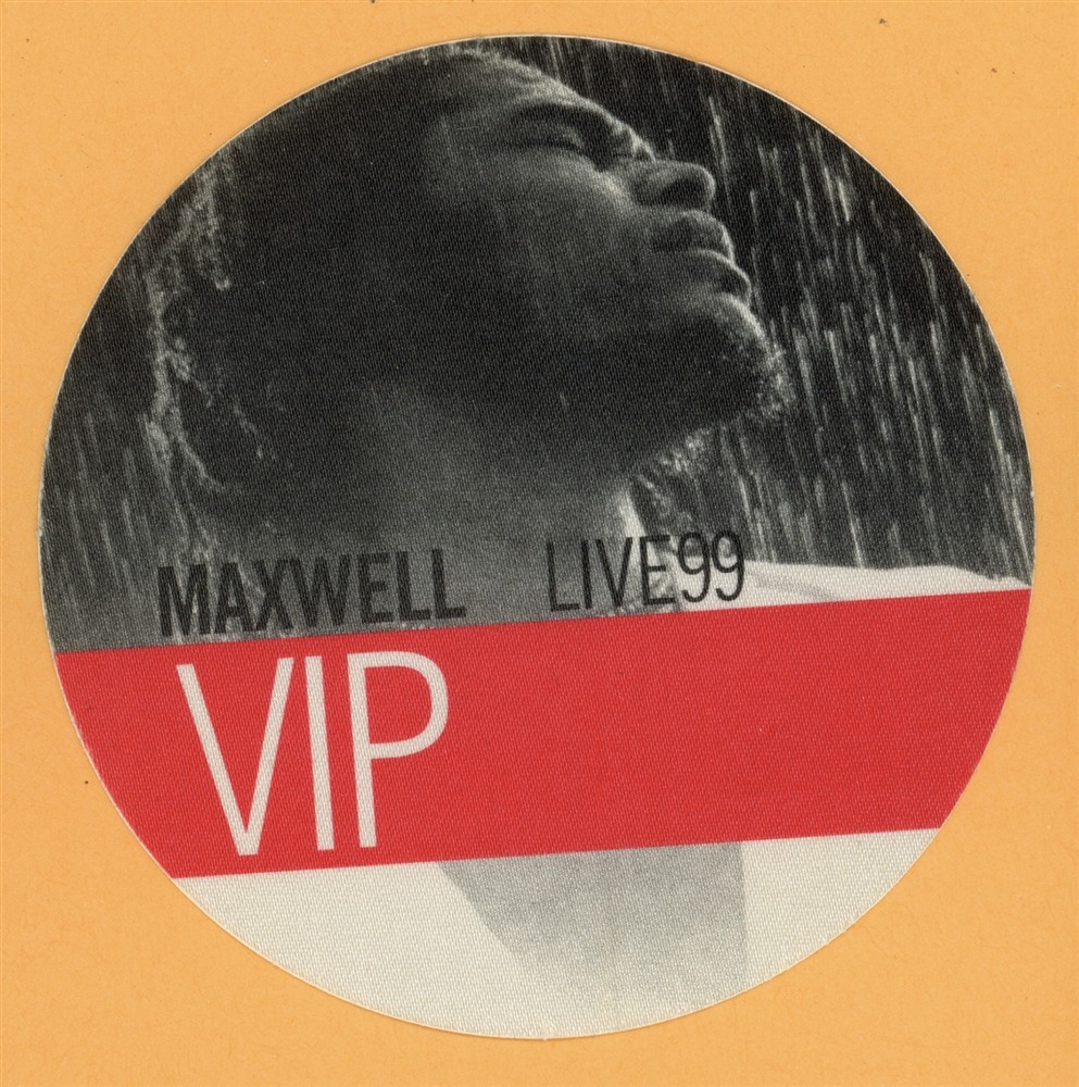 Maxwell 1999 Embrya Concert Tour VIP Backstage Pass