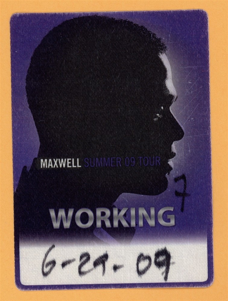 Maxwell 2009 Summer Nights Concert Tour WORKING Backstage Pass