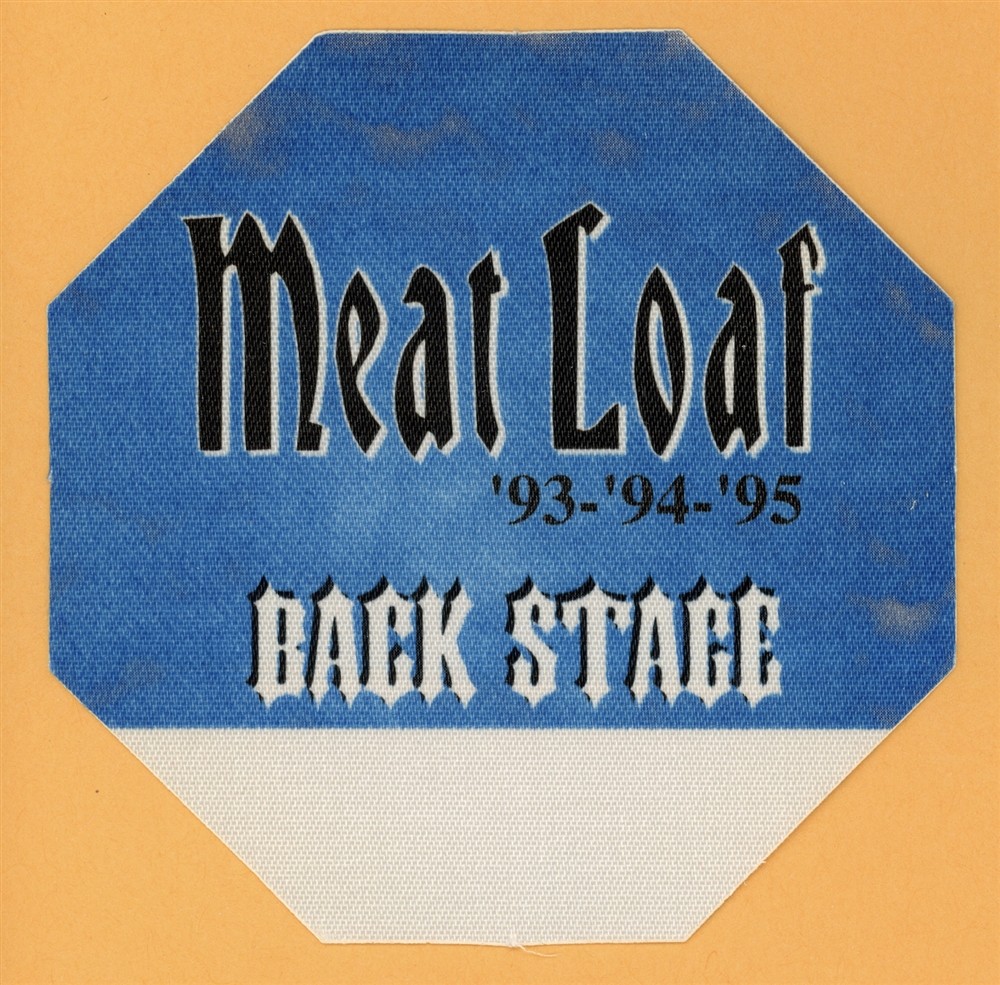 Meat Loaf 1993 Bat Out of Hell II: Concert Tour Backstage Pass