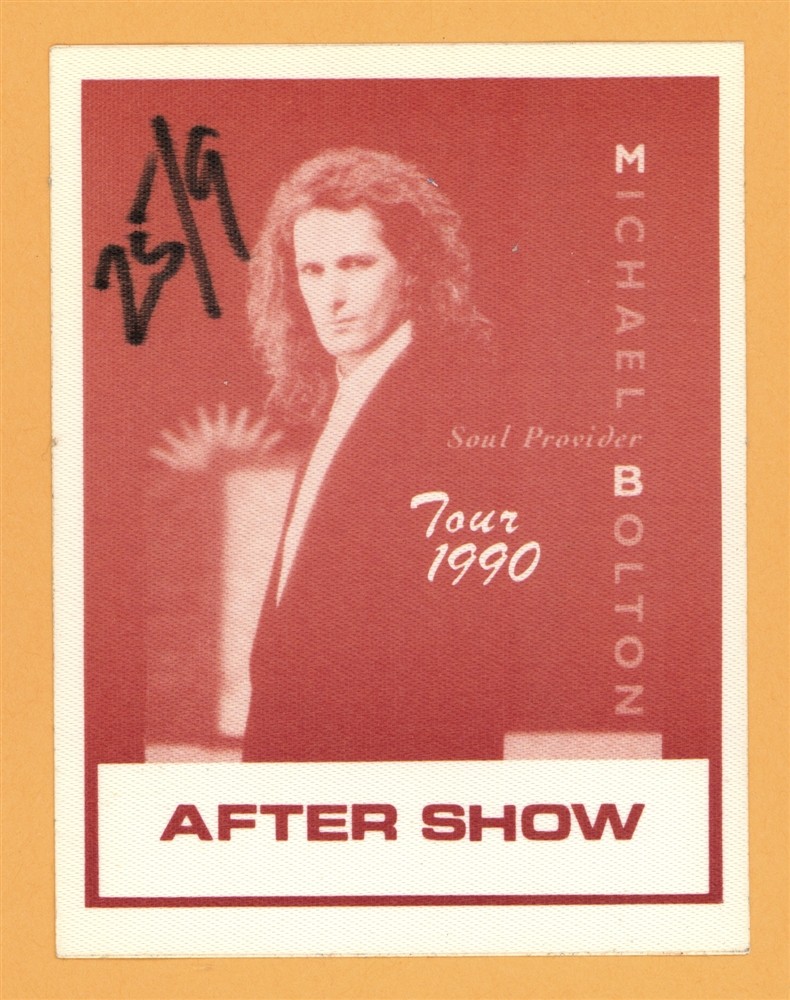 Michael Bolton 1990 Soul Provider Concert Tour AFTER SHOW Backstage Pass