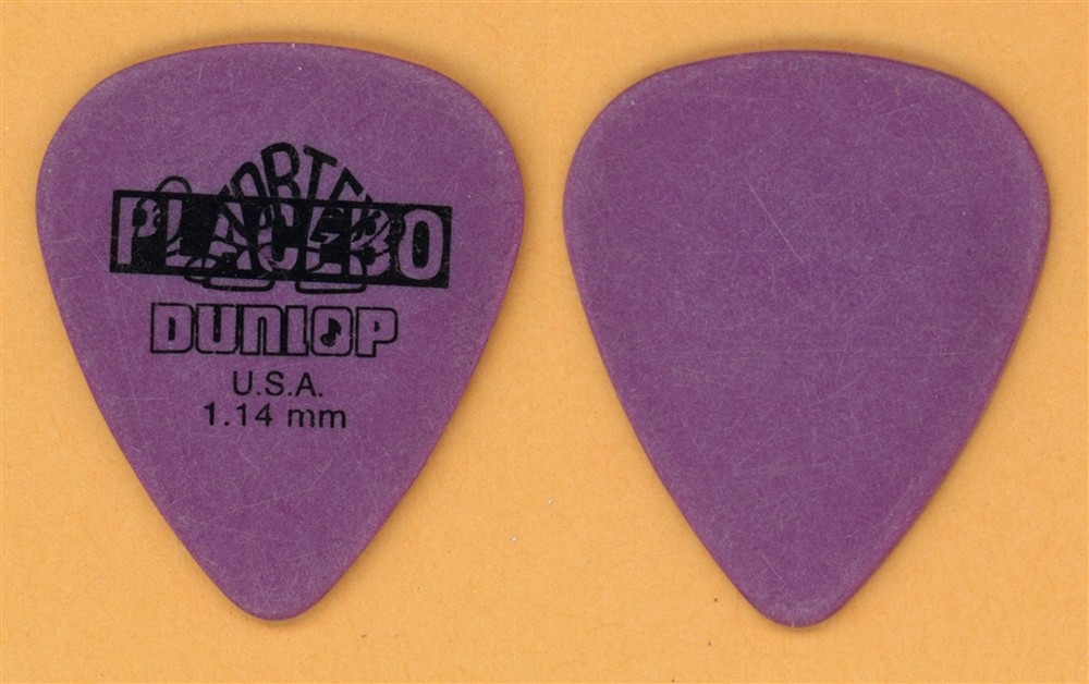 Placebo Stefan Olsdal Vintage Guitar Pick - 2008 Meds Tour - Misprint