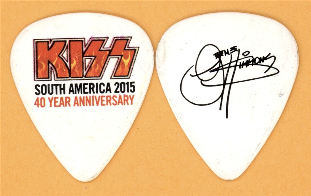 KISS Gene Simmons Vintage Guitar Pick - 2015 South America 40th Anniversary Tour