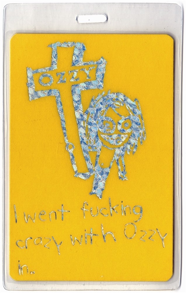 Ozzy Osbourne 1996 Ozzmosis Concert Tour Foil print Laminated Backstage Pass
