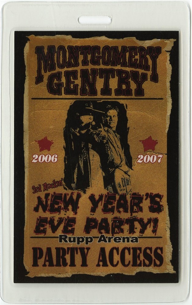 Montgomery Gentry 2006 Some People Change Concert Tour Laminated Backstage Pass