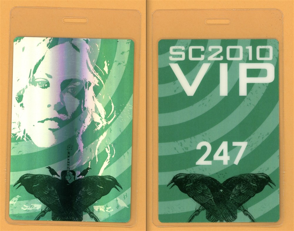 Sheryl Crow 2010 VIP Backstage Laminated Pass green