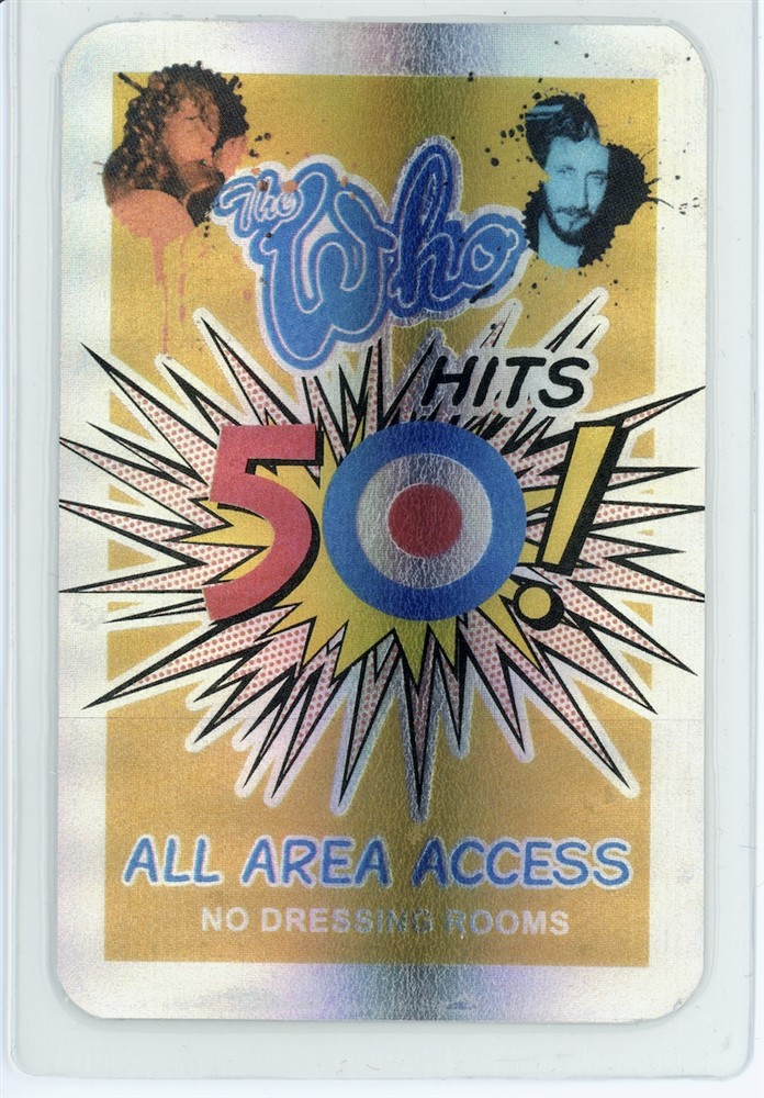 The Who Hits 50! ALL AREA ACCESS Backstage Laminated Pass gold