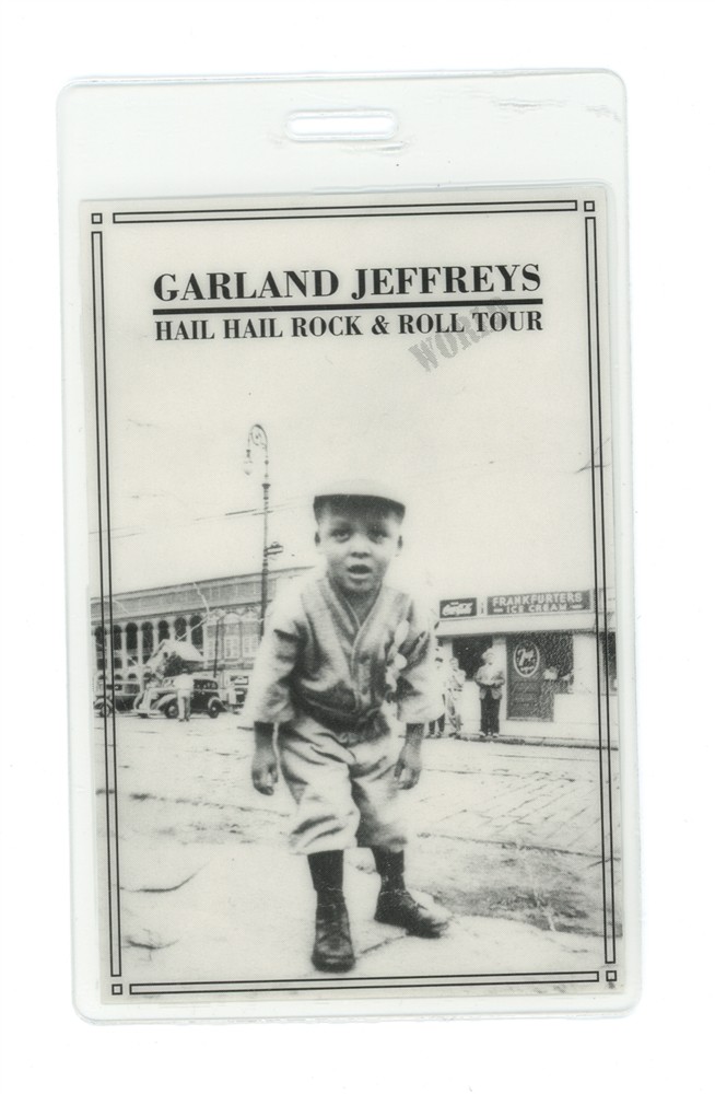 Garland Jeffreys Hail Hail Rock & Roll Tour Laminated Backstage Pass