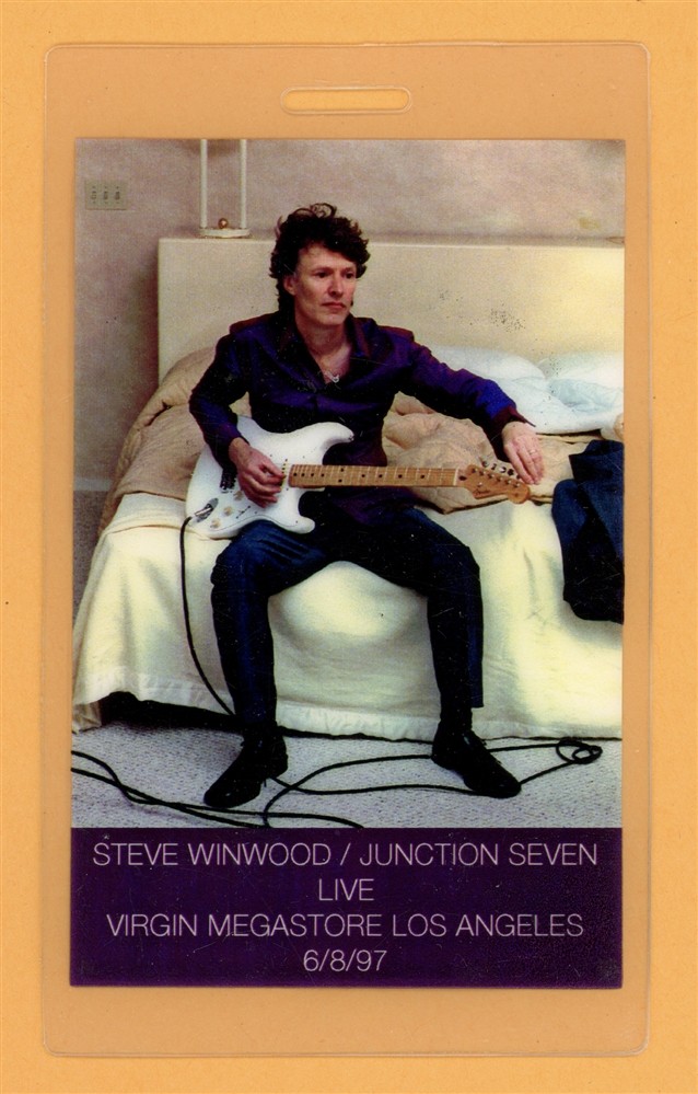 Steve Winwood 1997 Concert Tour All Access Laminated Backstage Pass