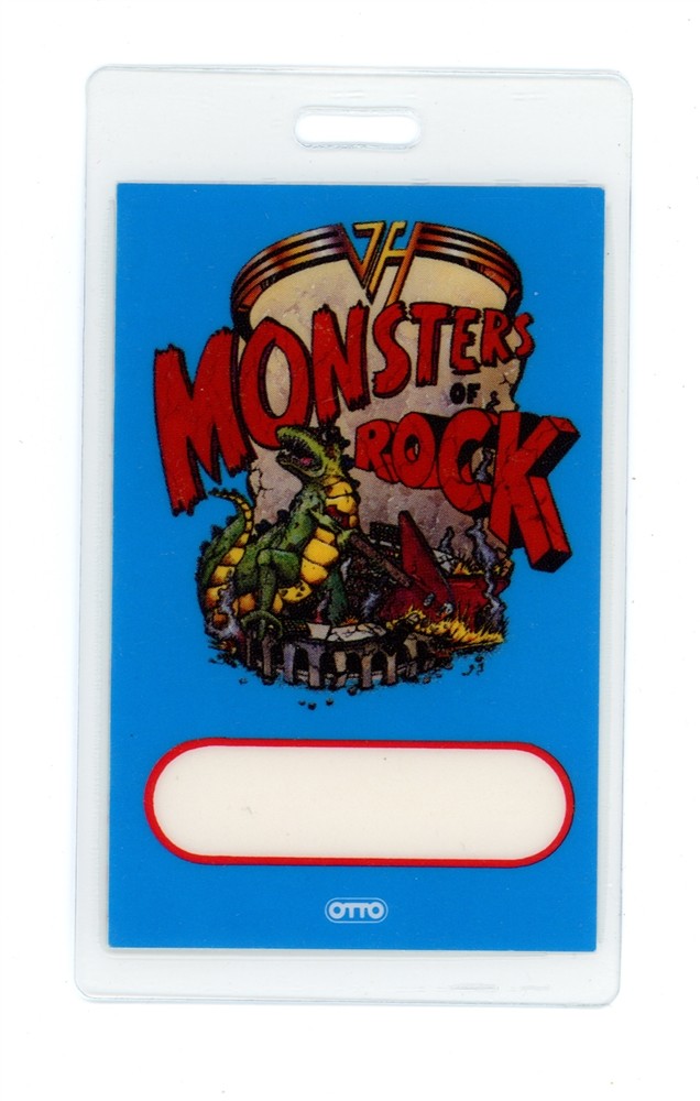Van Halen 1988 Monsters of Rock Laminated Backstage Pass