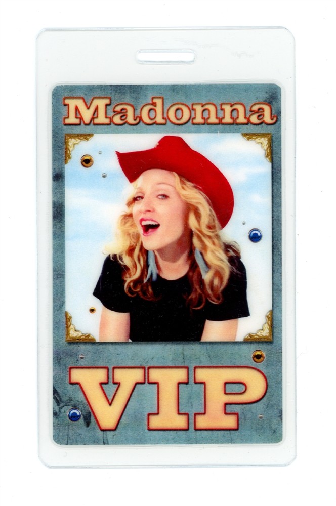 Madonna VIP 2000 Laminated Backstage Pass