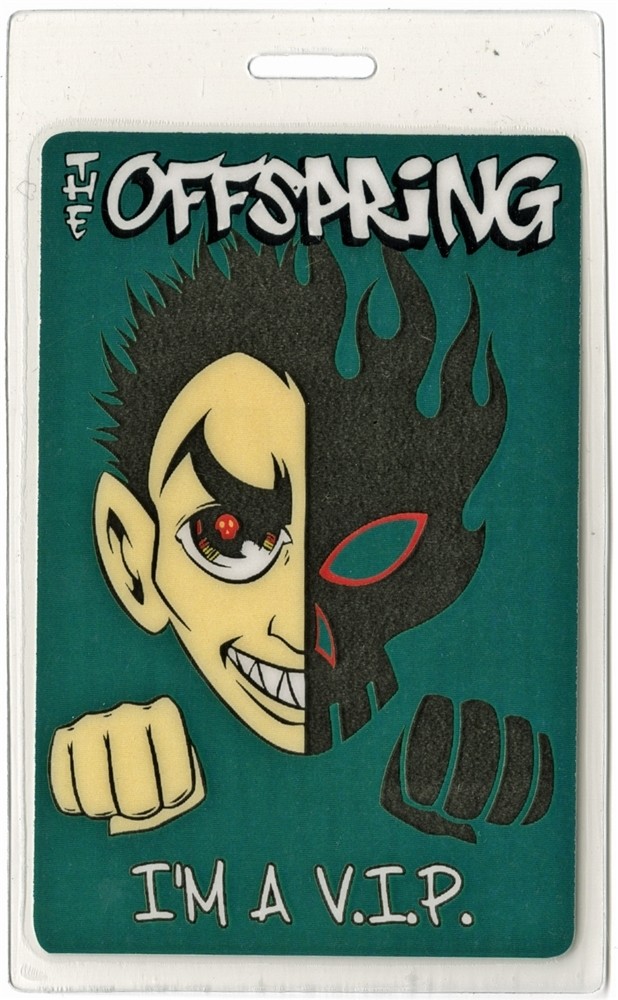 Offspring 2000 Conspiracy of One Concert Tour VIP Laminated Backstage Pass