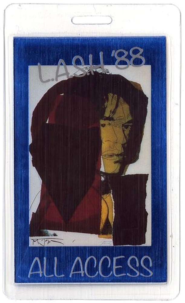 Mick Jagger 1988 Primitive Cool Tour All Access Foil Laminated Backstage Pass