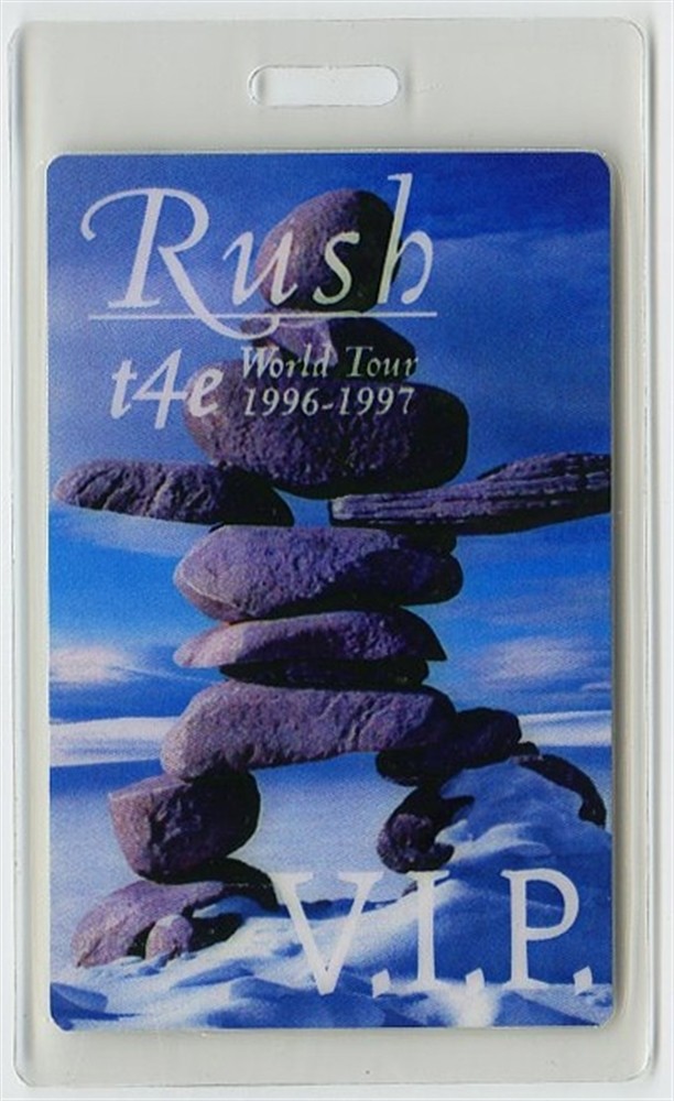 Rush 1996 Test For Echo Concert Tour VIP Laminated Backstage Pass