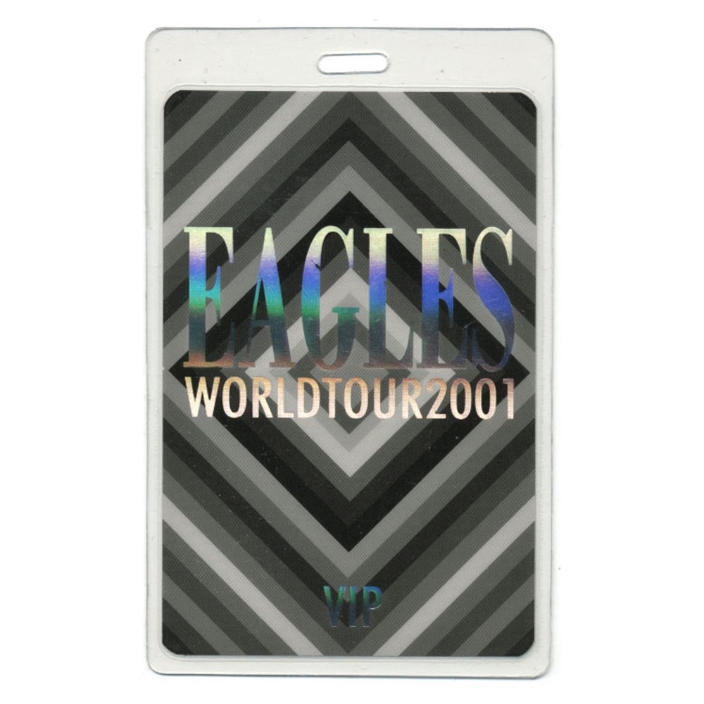 Eagles 2001 Concert Tour VIP Foil Laminated Backstage Pass