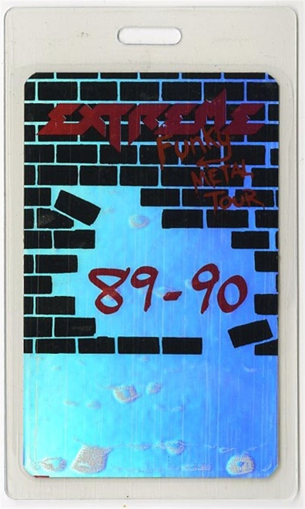 Extreme 1990 Pornograffitti Concert Tour Vintage Foil Laminated Backstage Pass