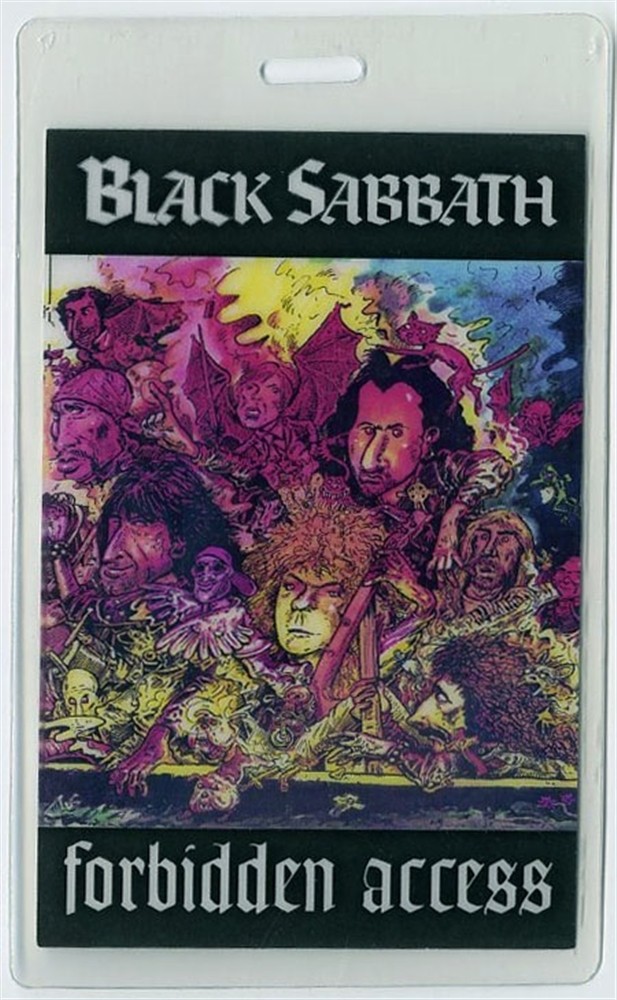 Black Sabbath 1998 Concert Tour All Access Laminated Backstage Pass