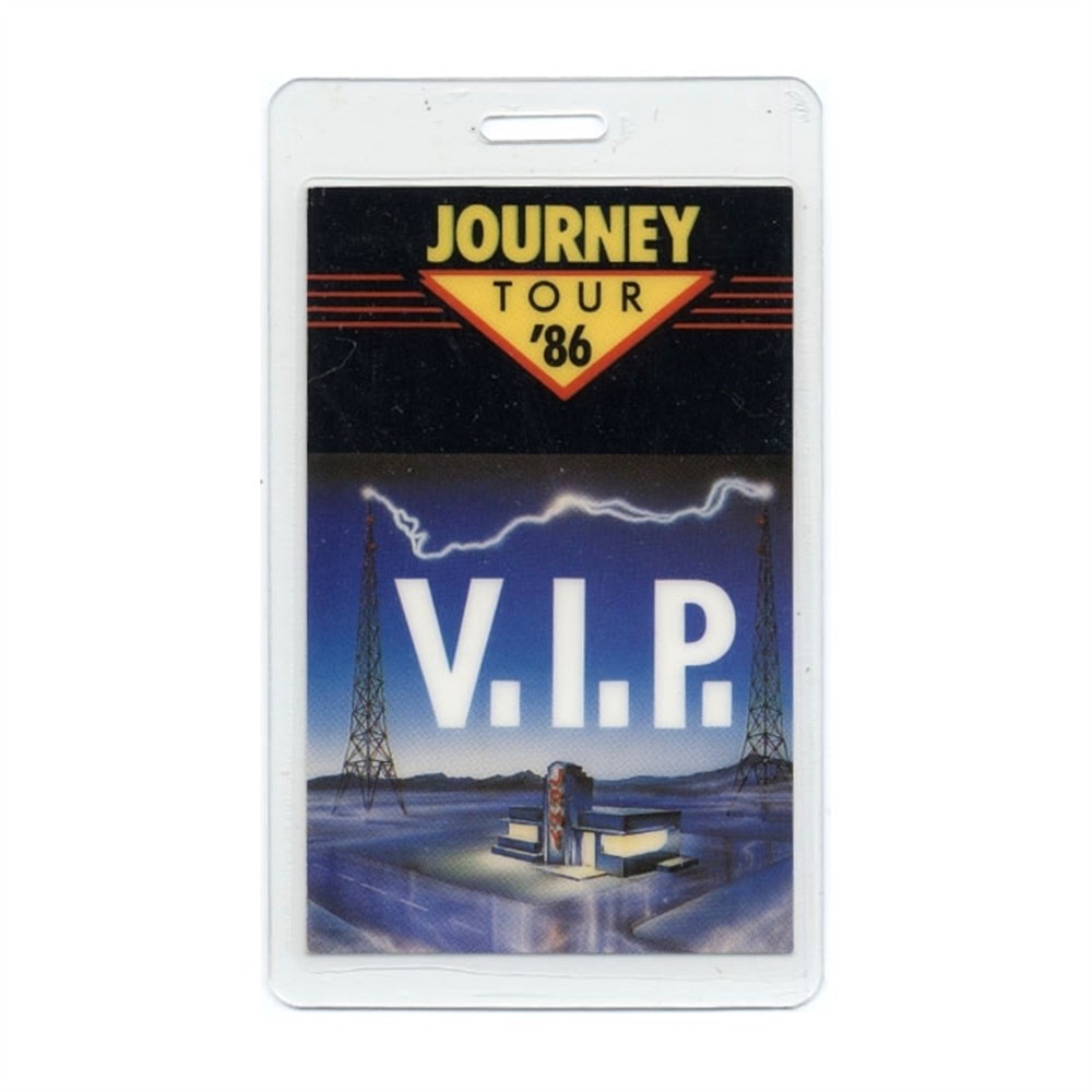 Journey 1986 Raised on Radio Tour Vintage VIP Laminated Backstage Pass