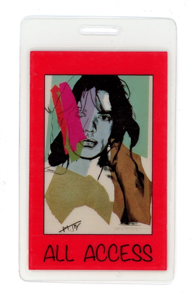 Mick Jagger 1988 Primitive Cool tour All Access Laminated Backstage Pass LARGER