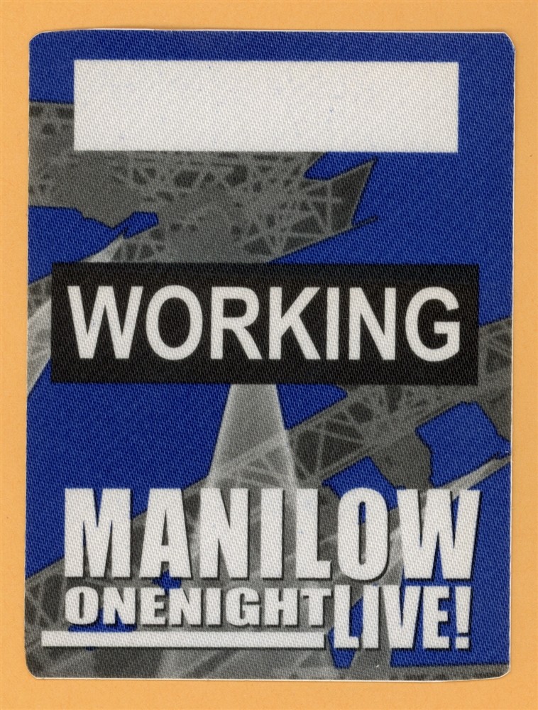 Barry Manilow 2004 One Night LIVE! Concert Tour WORKING Backstage Pass
