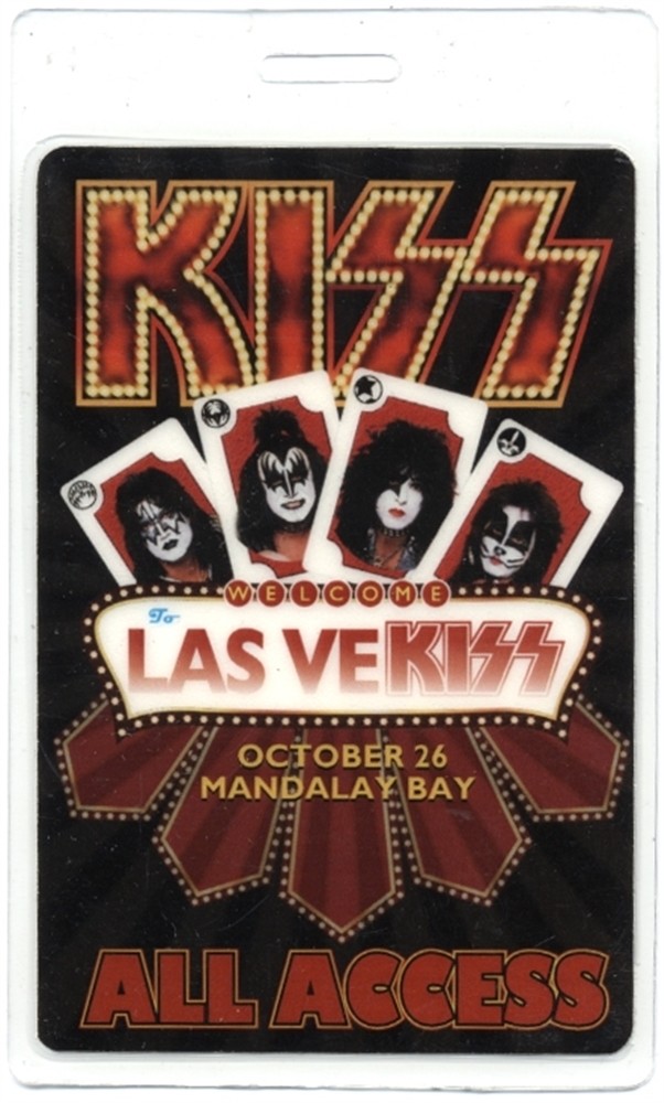 KISS 2007 Las Vegas Residency Concert Tour All Access Laminated Backstage Pass