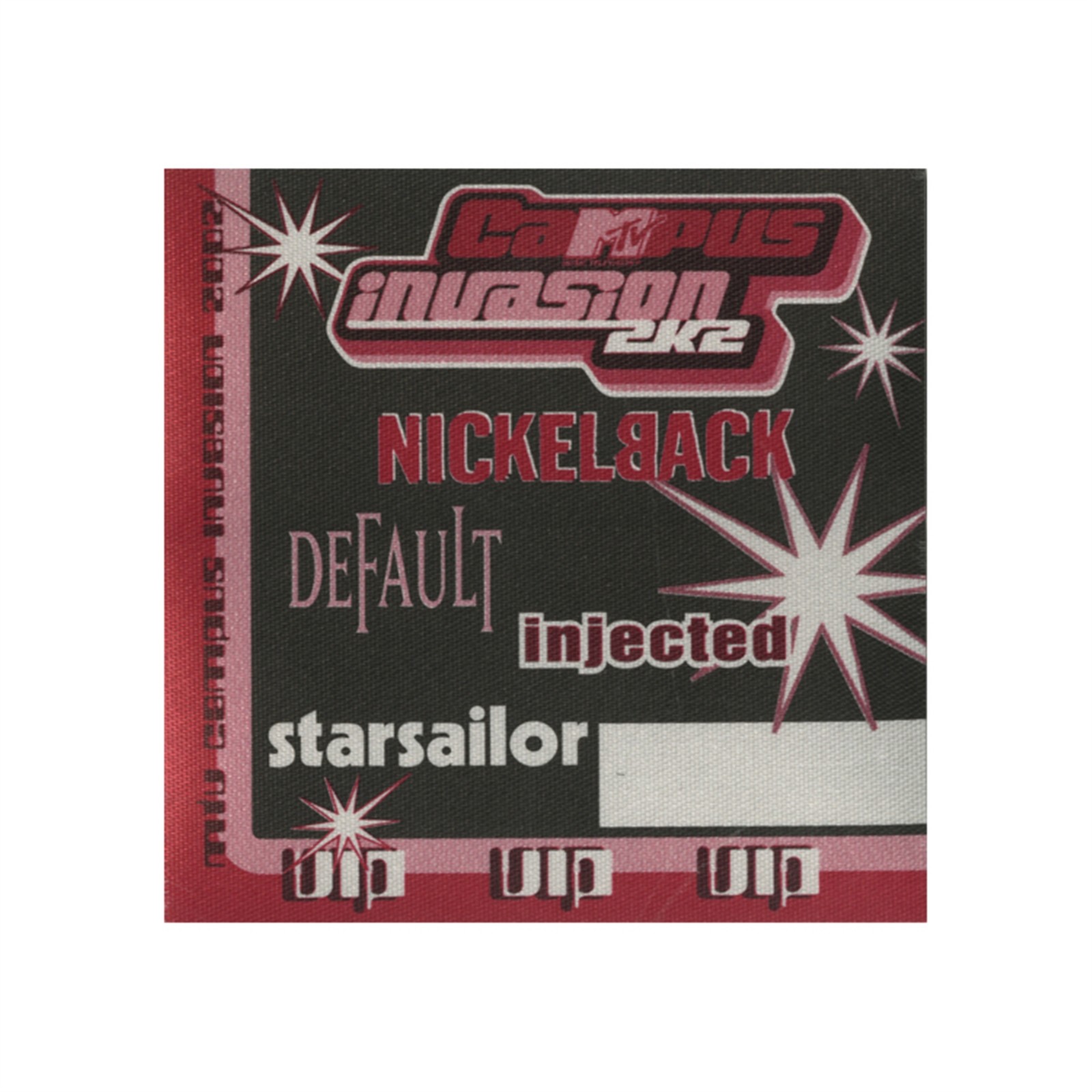 Nickelback 2002 Silver Side Up Concert Tour VIP Backstage Pass