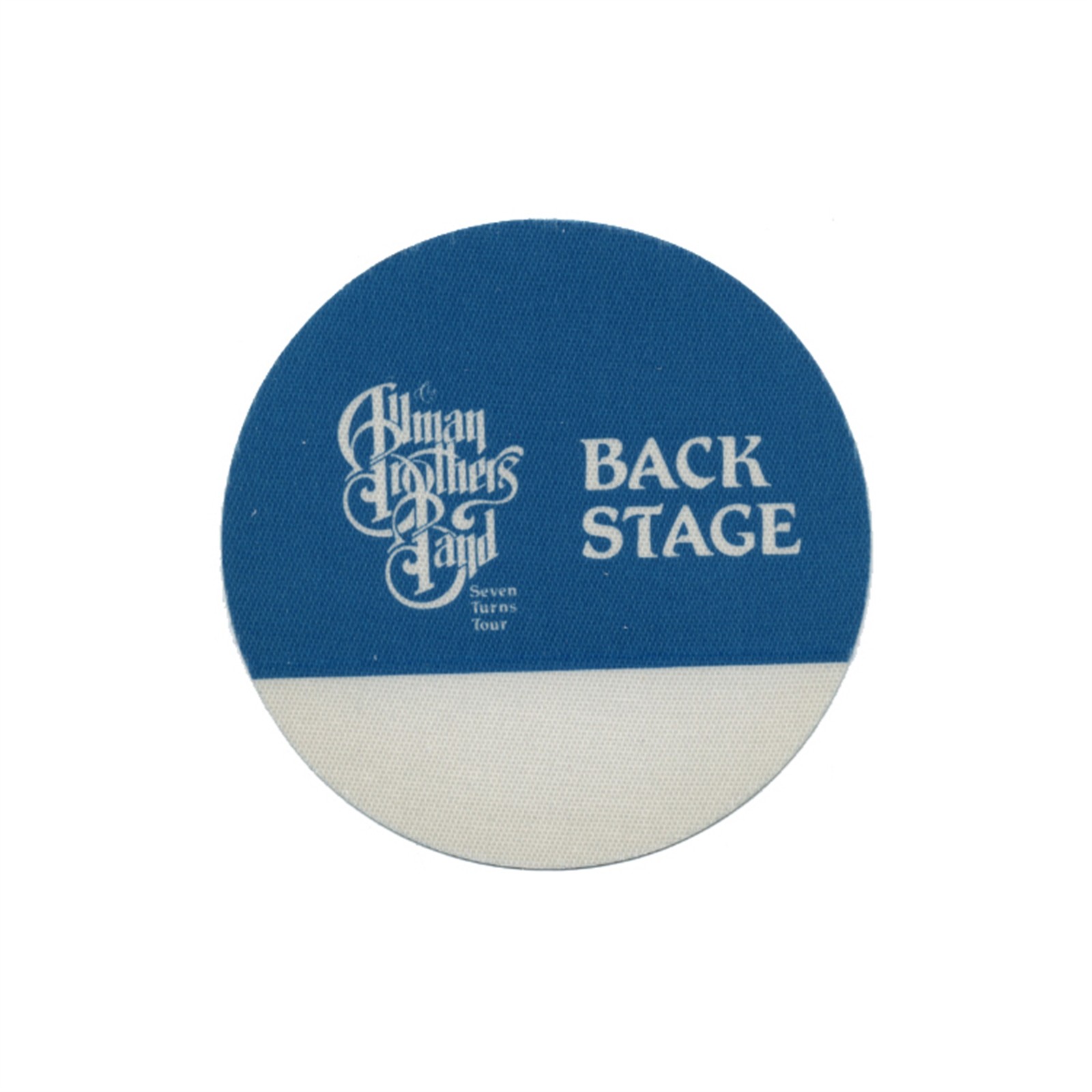 Allman Brothers 1990 Seven Turns Concert Tour Backstage Pass