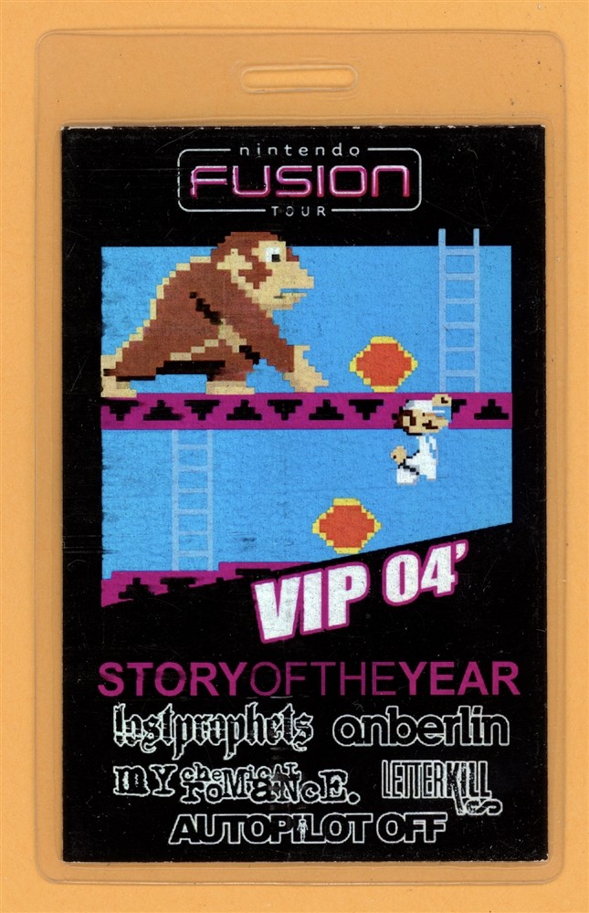 My Chemical Romance 2004 Nintendo Fusion Tour VIP Laminated Backstage Pass