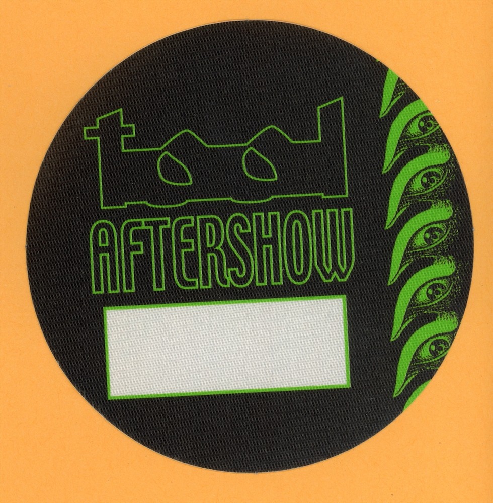 Tool 2001 Lateralus Concert Tour Aftershow Backstage Pass