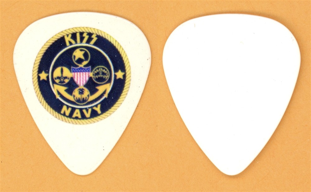 KISS Paul Stanley Navy Vintage Guitar Pick - 2012 KISS Kruise II Tour - Misprint