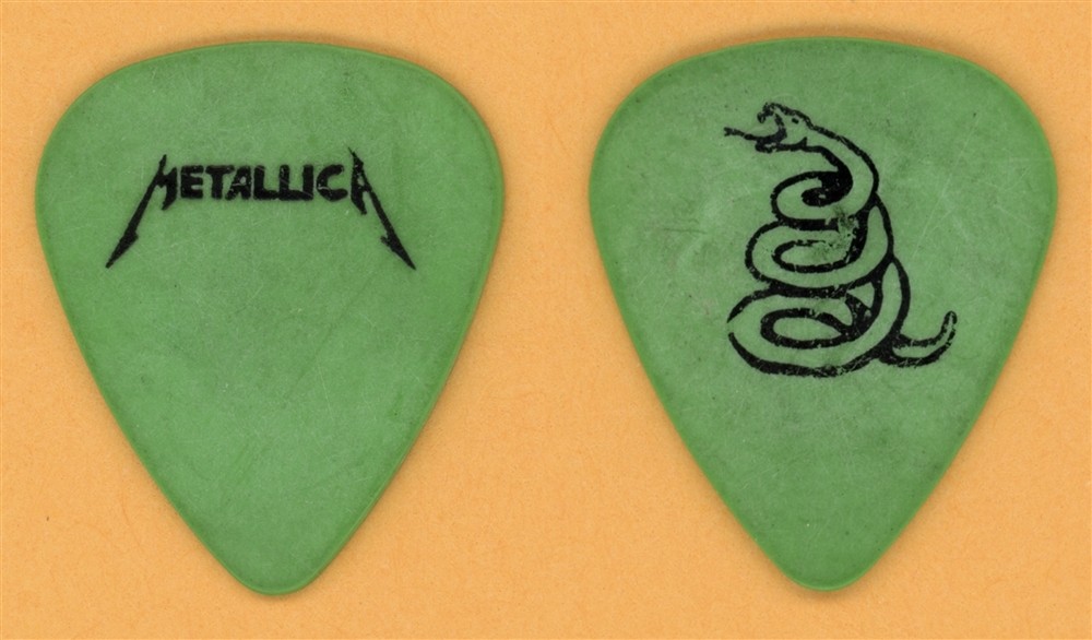 Metallica Kirk Hammit Vintage Guitar Pick - 1991 Black Album Tour - Large Font