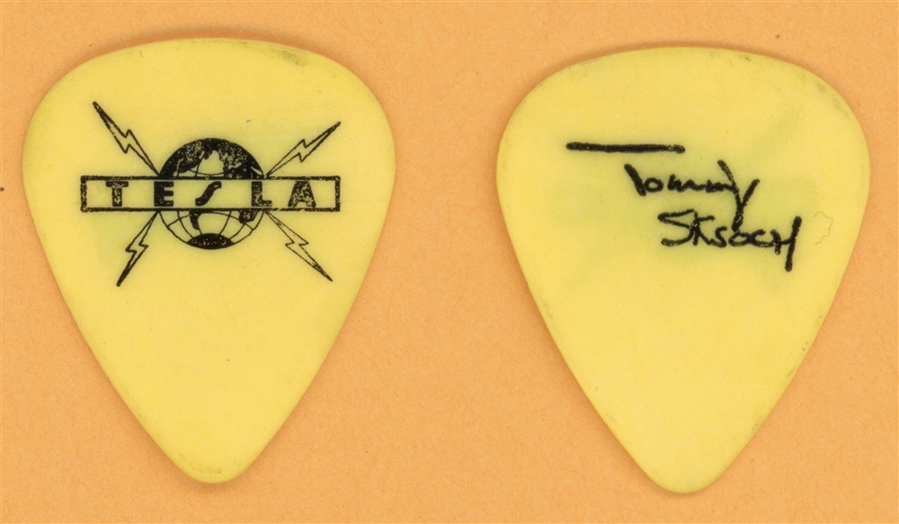 Tesla Tommy Skeoch Vintage Guitar Pick - 1991 Psychotic Supper Tour