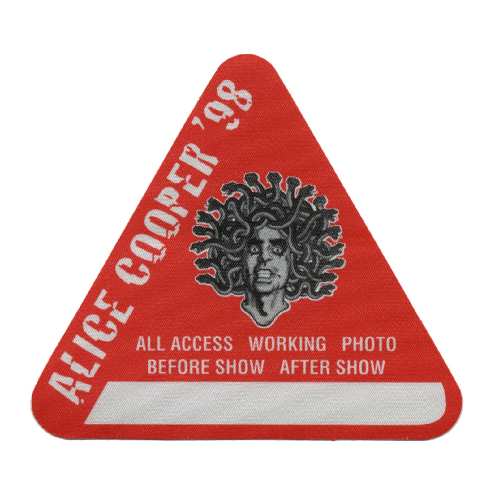 Alice Cooper 1998 Rock N Roll Carnival Concert Tour Working Crew Backstage Pass