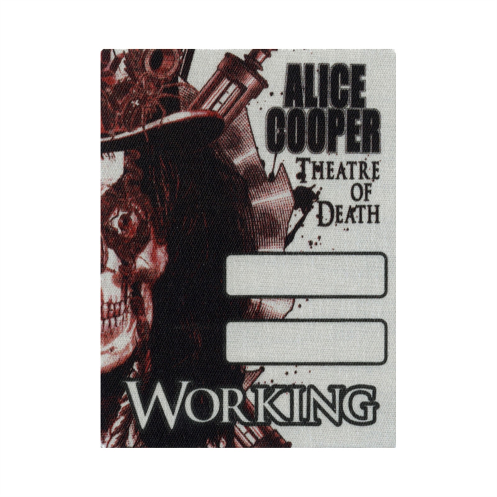 Alice Cooper 2009 Theatre of Death Concert Tour Working Backstage Pass