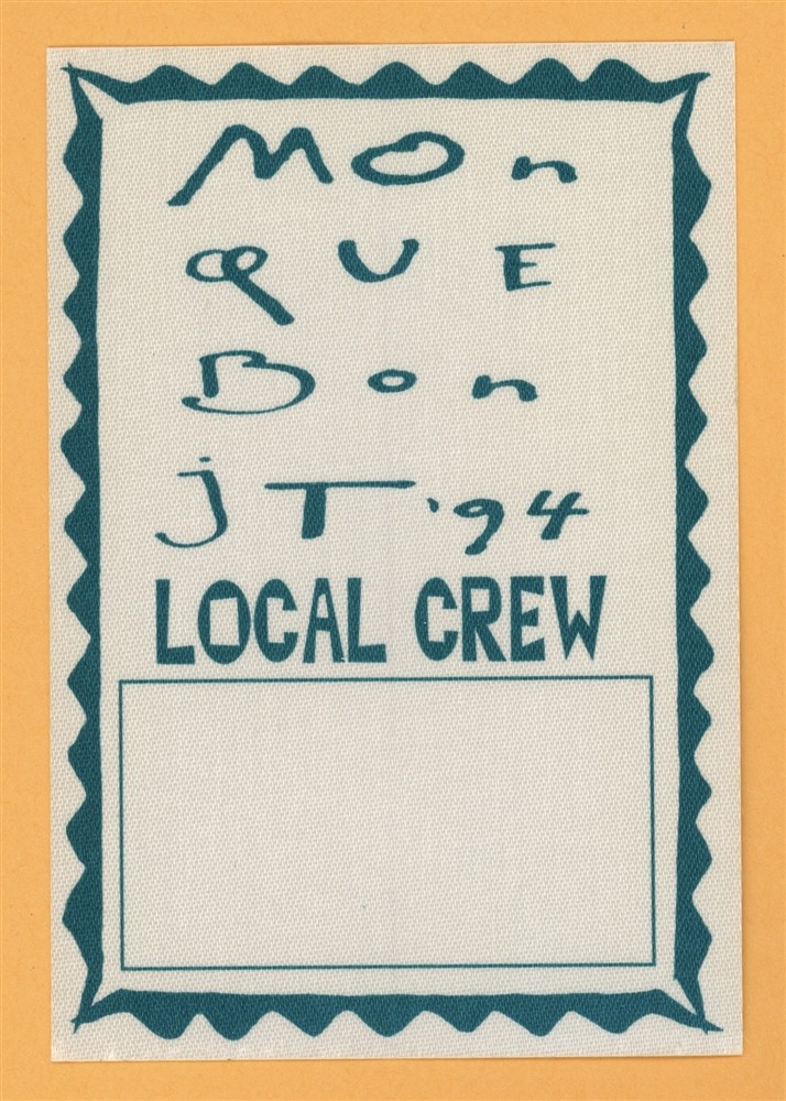 James Taylor 1994 Monque Bon Concert Tour CREW Backstage Pass