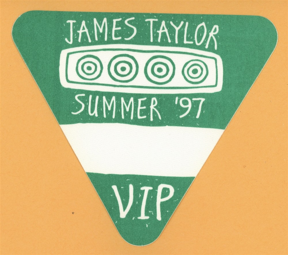 James Taylor 1997 Summer Concert Tour VIP Backstage Pass