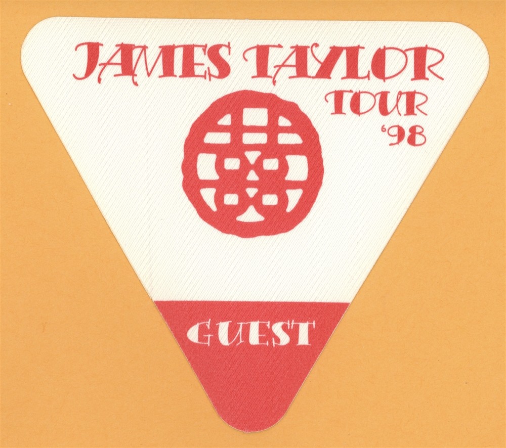 James Taylor 1998 Hourglass Concert Tour GUEST Backstage Pass