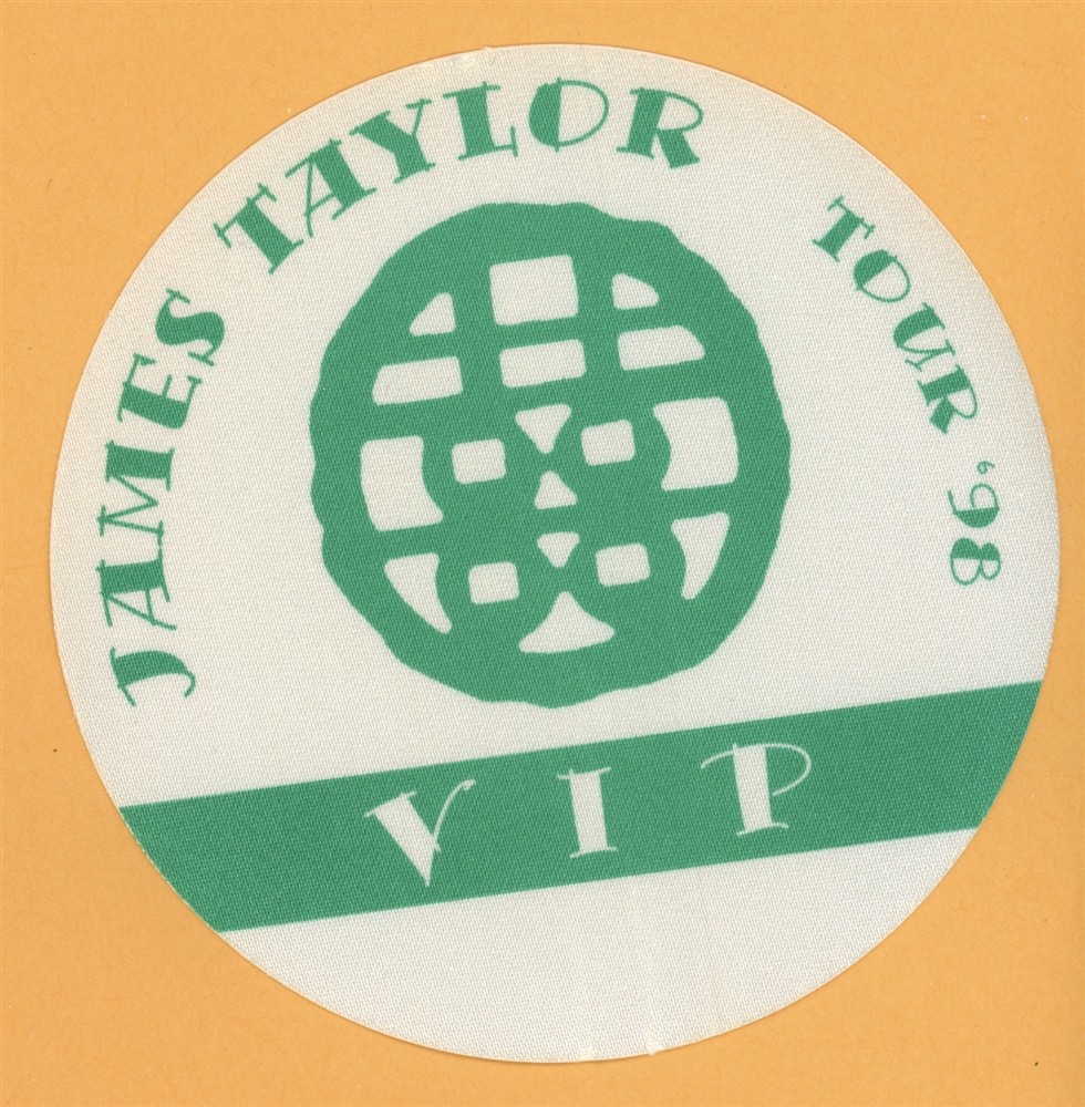 James Taylor 1998 Hourglass Concert Tour VIP Backstage Pass